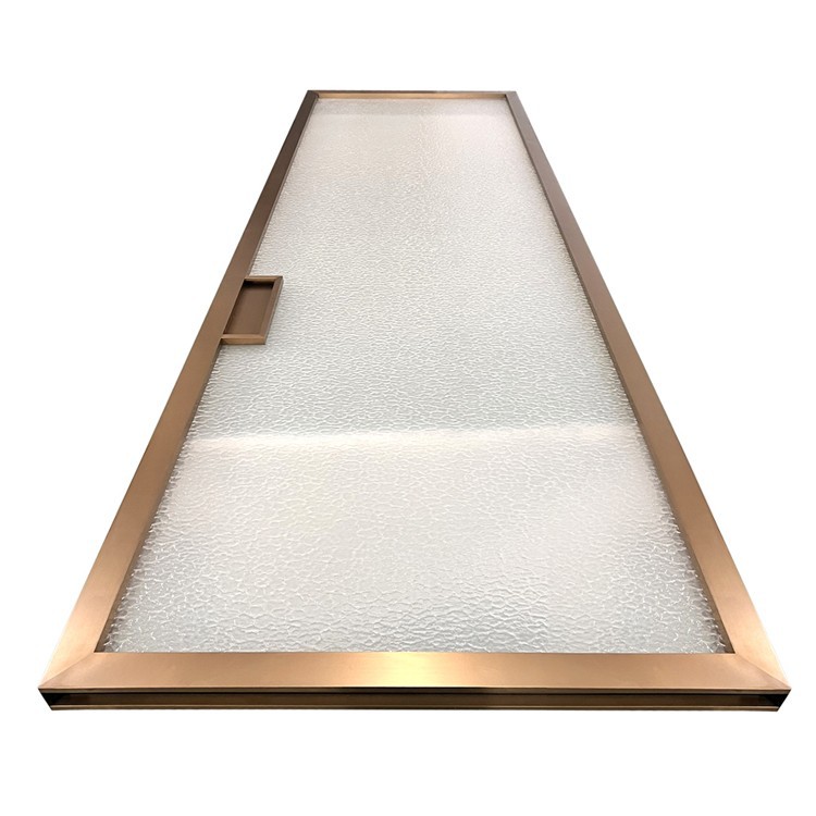 artistic stainless steel sliding glass door